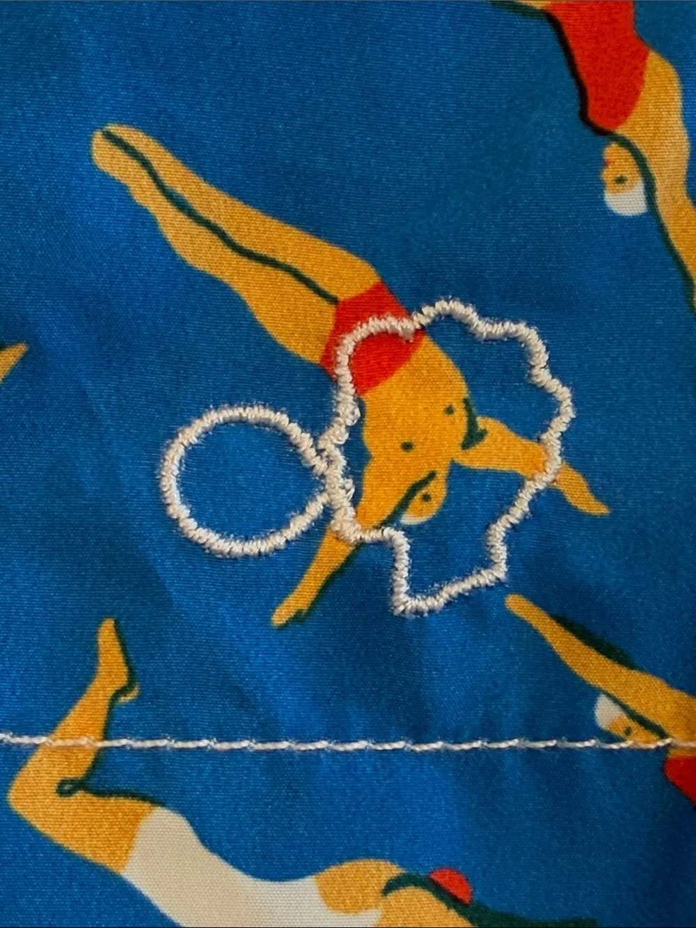 T0109205 ARRELS Men's divers printed Swim shorts SZ S